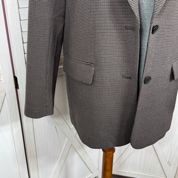 Gap Houndstooth Knit Oversized Blazer Jacket Brown Small Heritage Preppy - Picture 6 of 12
